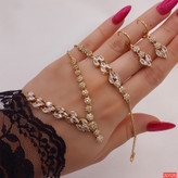 سرویس جواهری مجلسی جدیدطرح طلا رنگ ثابت تضمینی.همراه کارت گارانتی