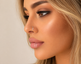 پیرسینگ نقره بینی و لب نگیندار جدیدطرح طلا رنگثابت بدون حساسیت استفاده روزانه