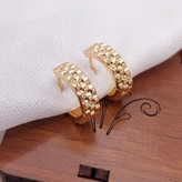 گوشواره رولکس حلقه ای کوچیک ژوپینگ طرح طلا رنگثابت آبکاری طلا۱۸عیار