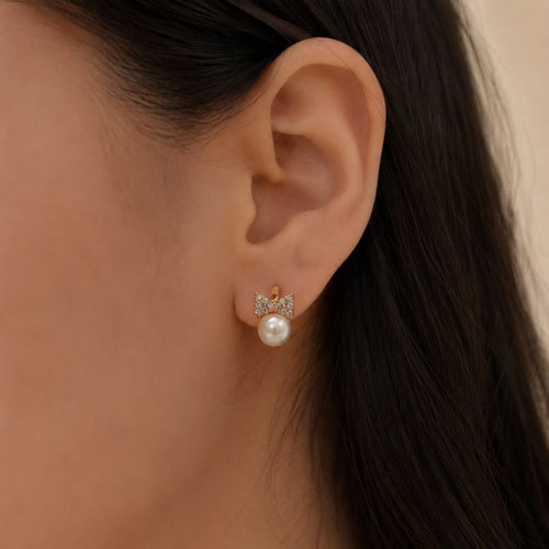 گوشواره حلقه ای کوچک نوزادی جدیدطرح طلا ژوپینگ رنگثابت تضمینی آبکاری طلا۱۸عیار